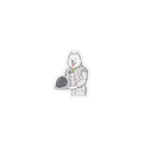 Samoyed Astronaut Sticker