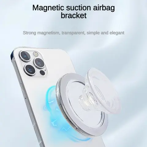 Magnetic Ring Holder,Transparent Phone Grip Compatible with MagSafe Adapter Ring