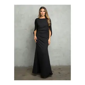 Eva USA 3470 Black Funeral Dress for Women and Ladies Plus Size Outfit