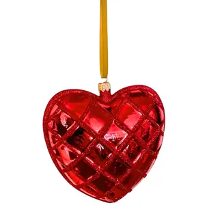 Rouge Affair Heart Glass Ornament