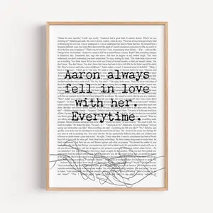 Shatter Me Chapter Art Print Unframed, Aaron Warner Quote Wall Art, YA Fantasy Book Decor, Emotional Inspirational Motivation Artwork, Thoughtful Gift for Book Lovers.