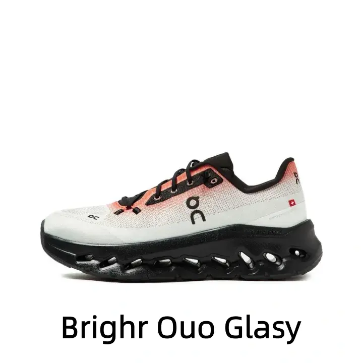 Gradient Sunset Orange White Ultra Light Air Mesh Daily Walking Trainers Large Oval Hollow Hole Shock Absorbing Thick Matte Black Platform Midsole Non Slip Athletic Sneakers for Gym Training City Stroll Weekend Short Trip All Purpose Daily Casual Footwear
