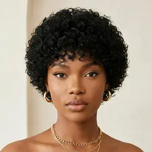 010 Short Curly Wig Machine Made Glueless Curly Style for Daily Elegance & Occasions Perfect for Stylish Looks