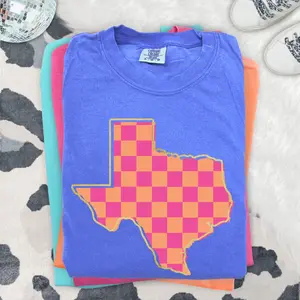 Screen Print Glitter Texas