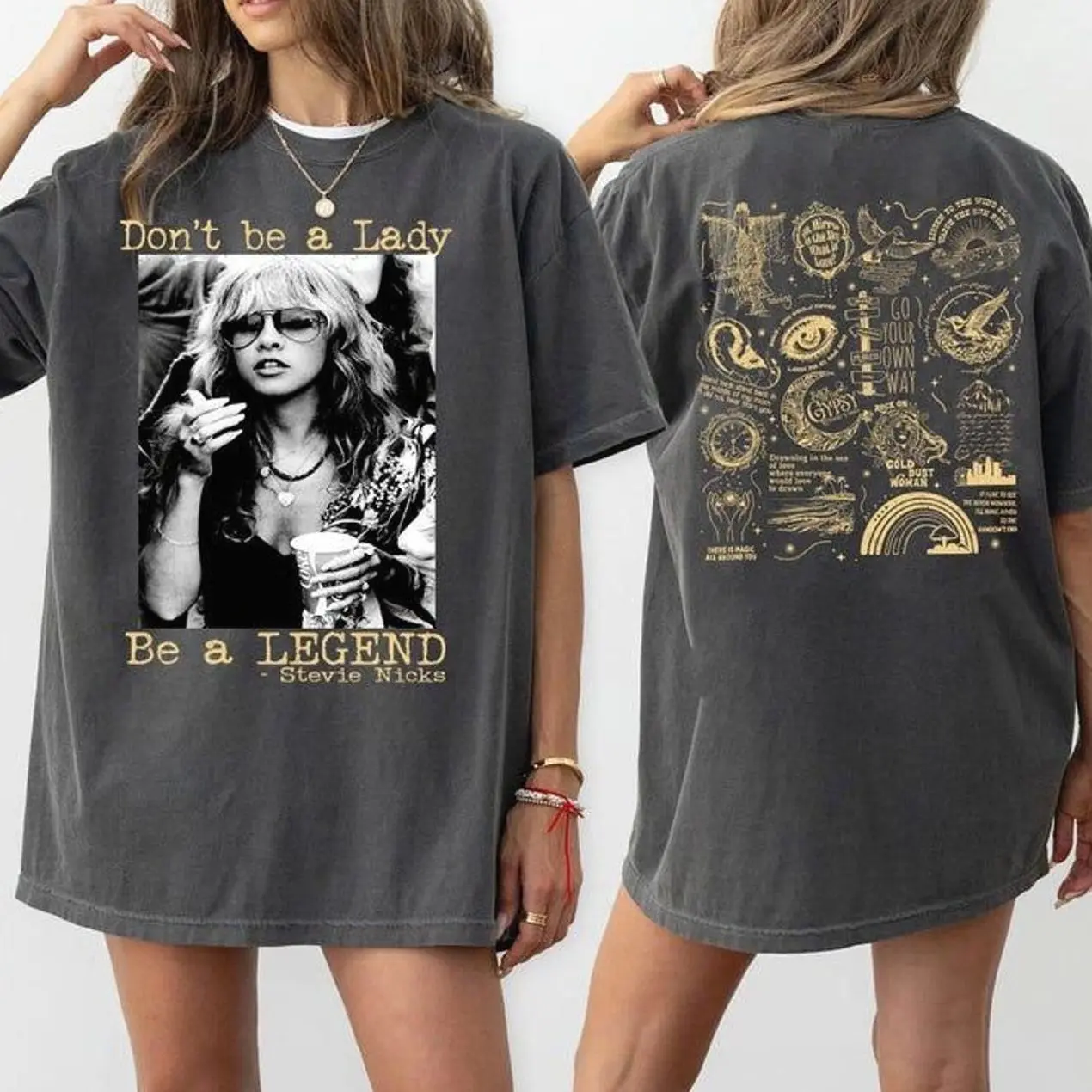 Stevie Nicks Shirt: Don't Be A Lady Be A Legend - Unisex Cotton Tee, Comfort Colors® Stevie Nicks Sweatshirt, Stevie Nicks Retro Hoodie