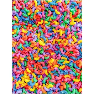 2 Cups of Rainbow Pasta Sensory Bin Filler for Sensory Table - Elbow Noodles