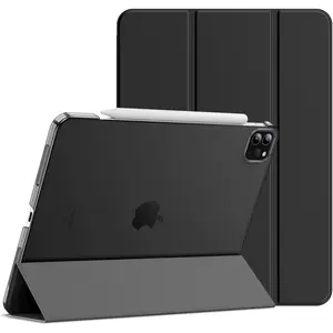 Case for iPad Pro 11-Inch, 2022/2021/2020/2018 Model (4th/3rd/2nd/1st Generation), Compatible with Pencil, Cover Auto Wake/Sleep (Black)