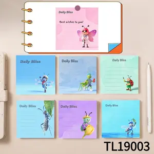 Charming Bug - Inspired Sticky Notes (3.54×3.54 inches)100-pack with105 Emoticon Stickers,strong Adhesion,residue-free, Leaving Temporary Messages, Strong Adhesive for All Your Note - Taking