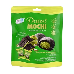 YUKI&LOVE Pistachio Dubai Chocolate Mochi Daifuku - 120g Taiwanese Soft Rice Cake Snacks