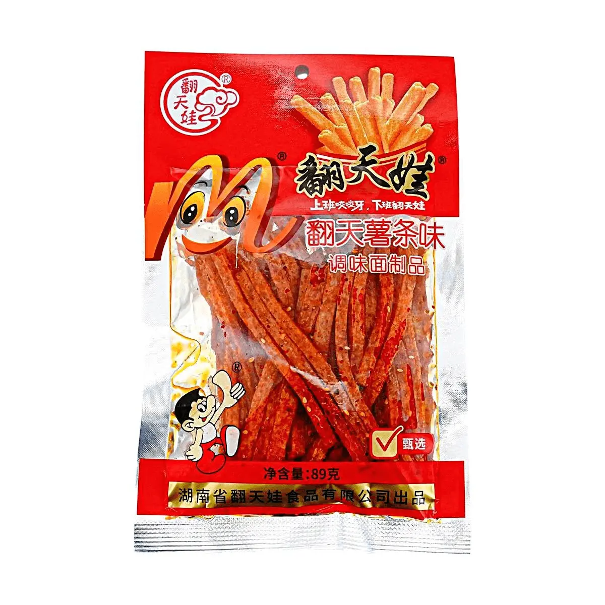 Fan Tian Wa Spicy Strips - Potato Fries Flavor, 89g | Authentic Chinese Snack