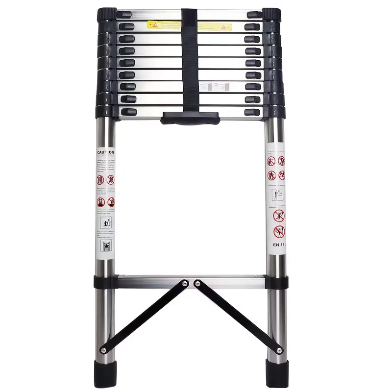 Portable Aluminum Telescopic Ladder, Foldable Retractable Extension Step Ladder Heavy Duty for Home Repair DIY Attic Work