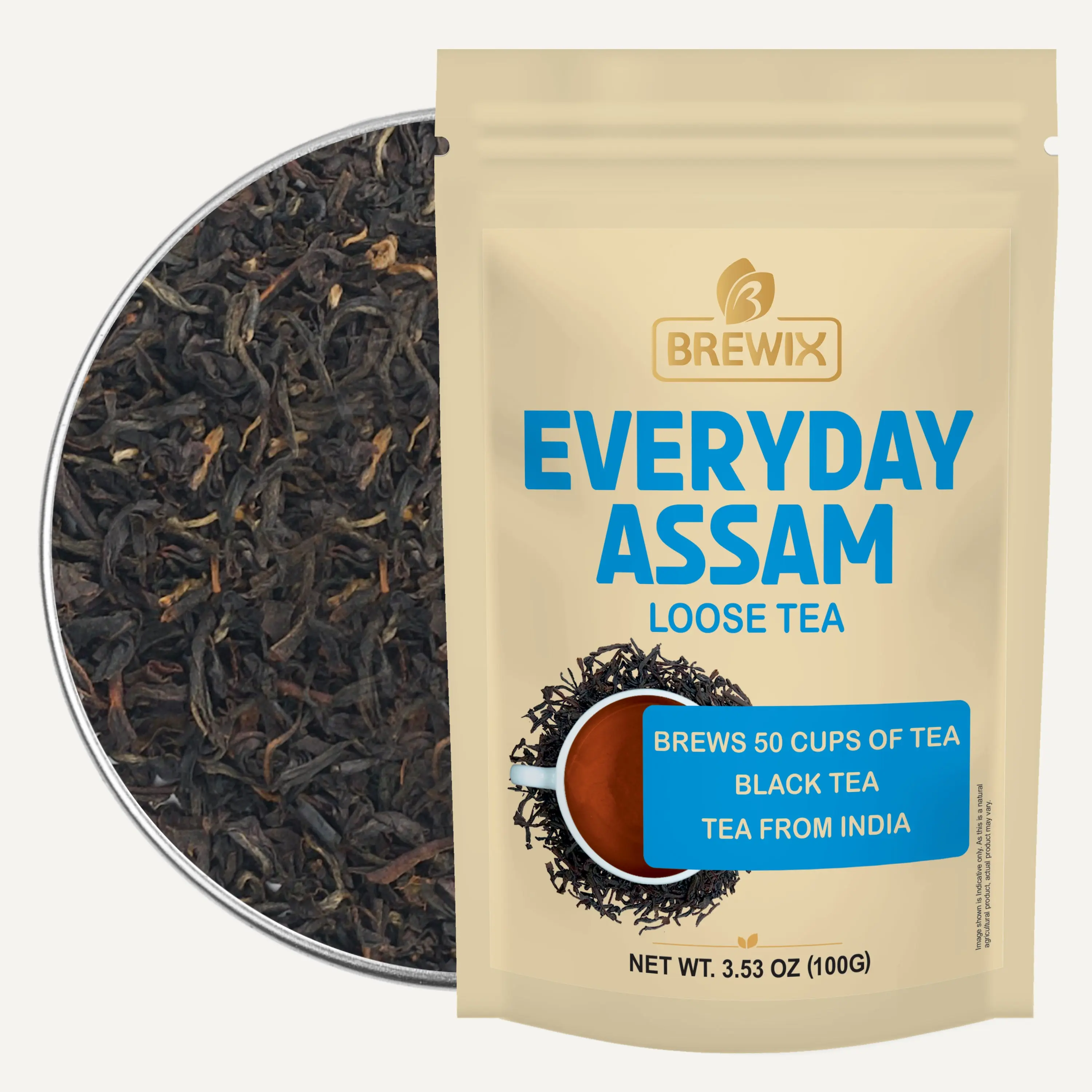 Assam Black Tea | 3.53 oz Loose Leaf Tea for Bold Flavor & Energy
