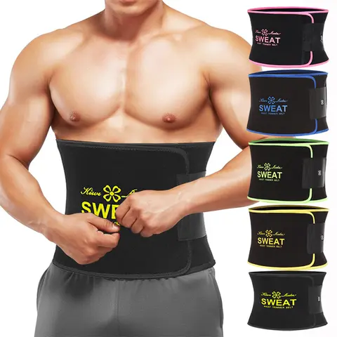 CATTIBOR Unisex Neoprene Shell Sauna Waist Trainer Belt - Workout Waistband, Sweat Wrap Cincher, Multi-Size Shapewear, 5 Colors Available for Sports, Fitness