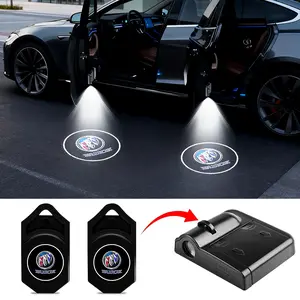 Buick Car HD Logo Welcome Light, LED Door Projection Lamp, Wireless Structure, Easy Wire-Free Installation, Universal Fit, Car Exterior Accessories