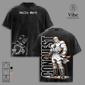 Conquest Invincible Graphic Tee, Tank Top Vintage Washed Shirt Unisex Streetwear Anime Shirt Viltrumite Warrior Conquest Design Invincible Comic T Shirt Gift for Fans