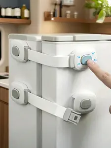 Drawer Lock, Safety Lock, Protective Drawer Lock, Anti-Pinch Multi-Function Lock, No Drilling Installation, Cabinet Door Lock