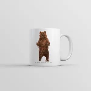 May Your Christmas Be Bearable Mug Funny Holiday Season Coffee Cup - 11oz Funny Coffee Mugs Ceramic Printed Drinkware Cup