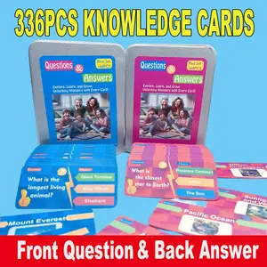 Interactive Family Learning, Vibrant Knowledge Cards with Questions & Answers - Perfect for Fun Educational Play!