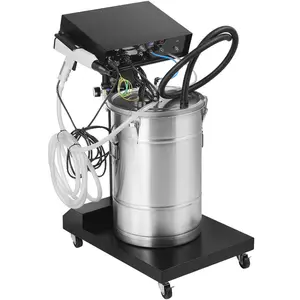 VEVOR Powder Coating System, 50 W 100KV Electrostatic Output Powder Coating Kit with 50L Powder Hopper, 450g Per Minute Powder Coating Machine with Spray Gun and Trolley Base, for Indoor and Outdoor