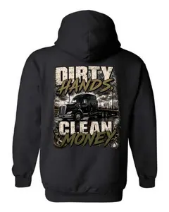 Dirty Hands Clean Money Shirt, Hoodie, Sweatshirt & Trucker Hat – Blue Collar Workwear – Custom Trade Options Available