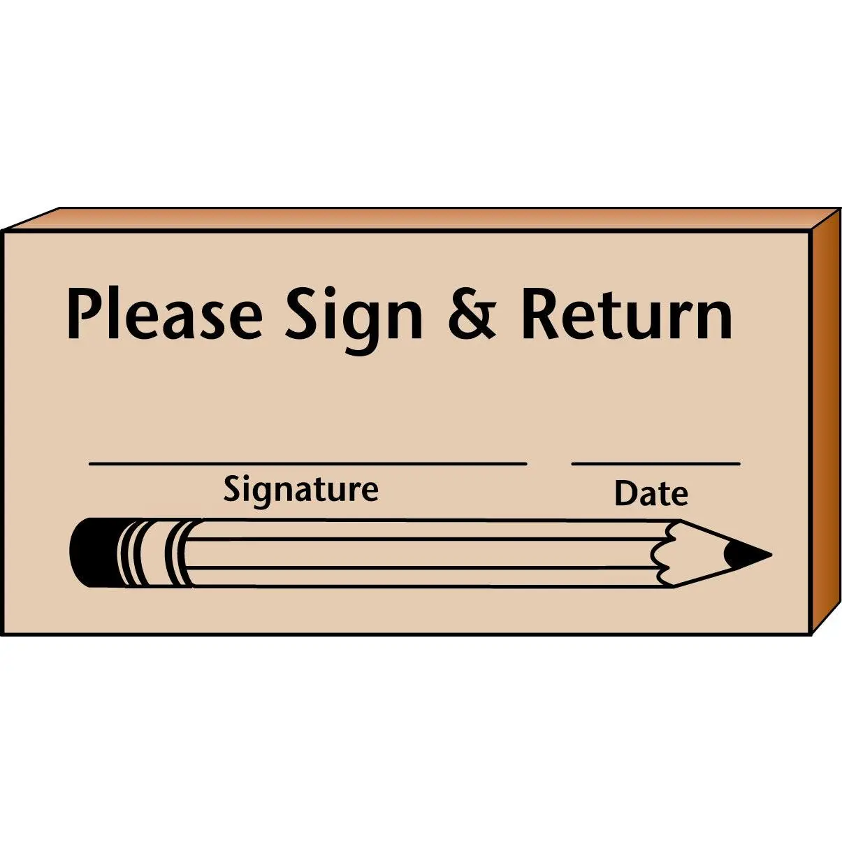 SHAPES ETC. Teacher's Classroom Stamp - 2" x 1 3/4", Sign & Return, Encourages Good Work Habits, Positive Reinforcement for Home & Classroom Use