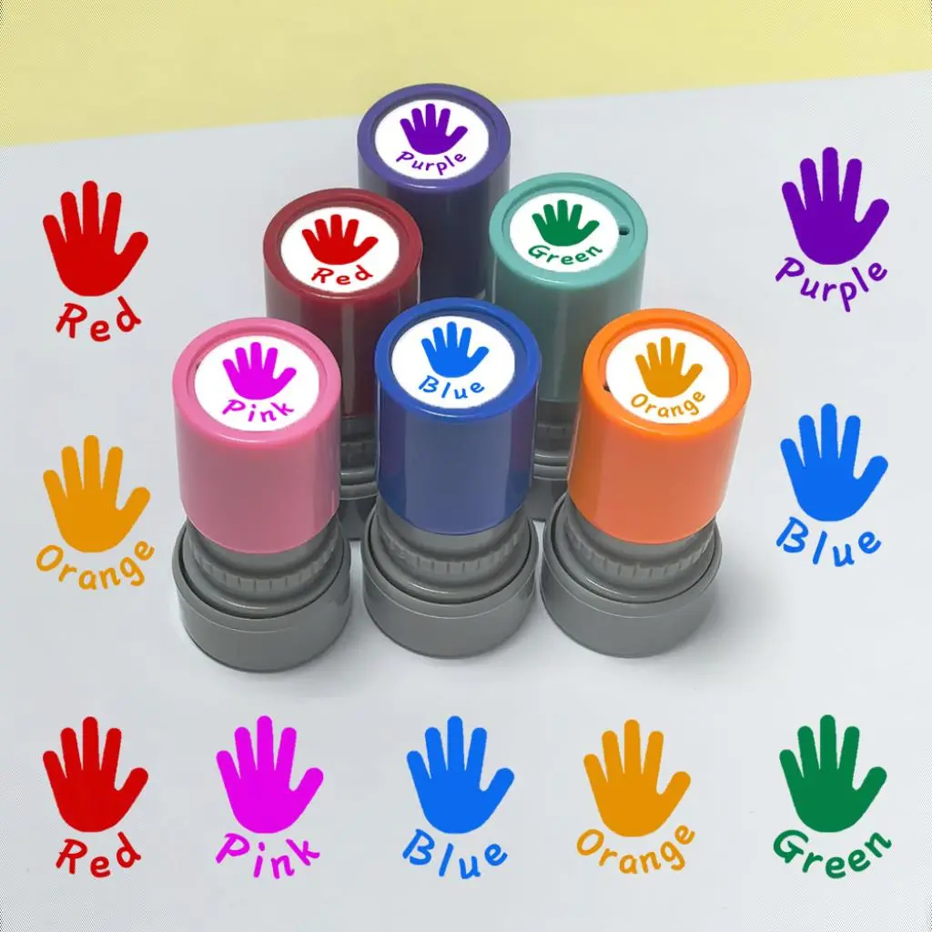 Color Recognition Stamp Set, Interactive Teaching Tool, Automatic Ink Release, Reward & Gift Stamps, Educational Classroom Supplies