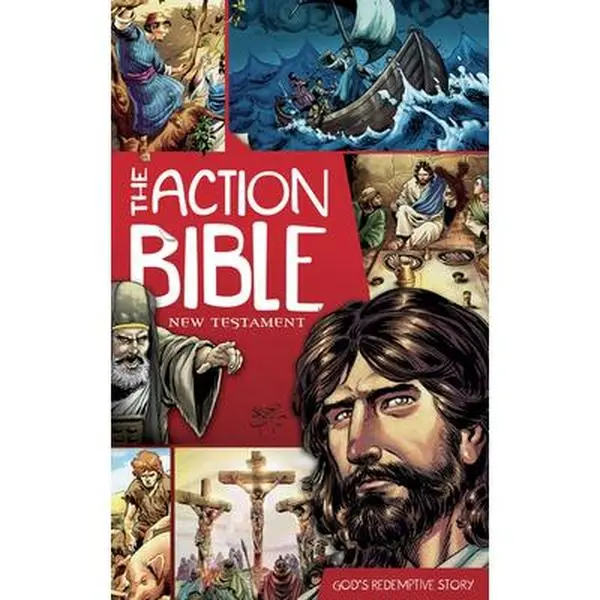 USED Book - The Action Bible: New Testament: God's Redemptive Story by David C. Cook (Paperback) - english