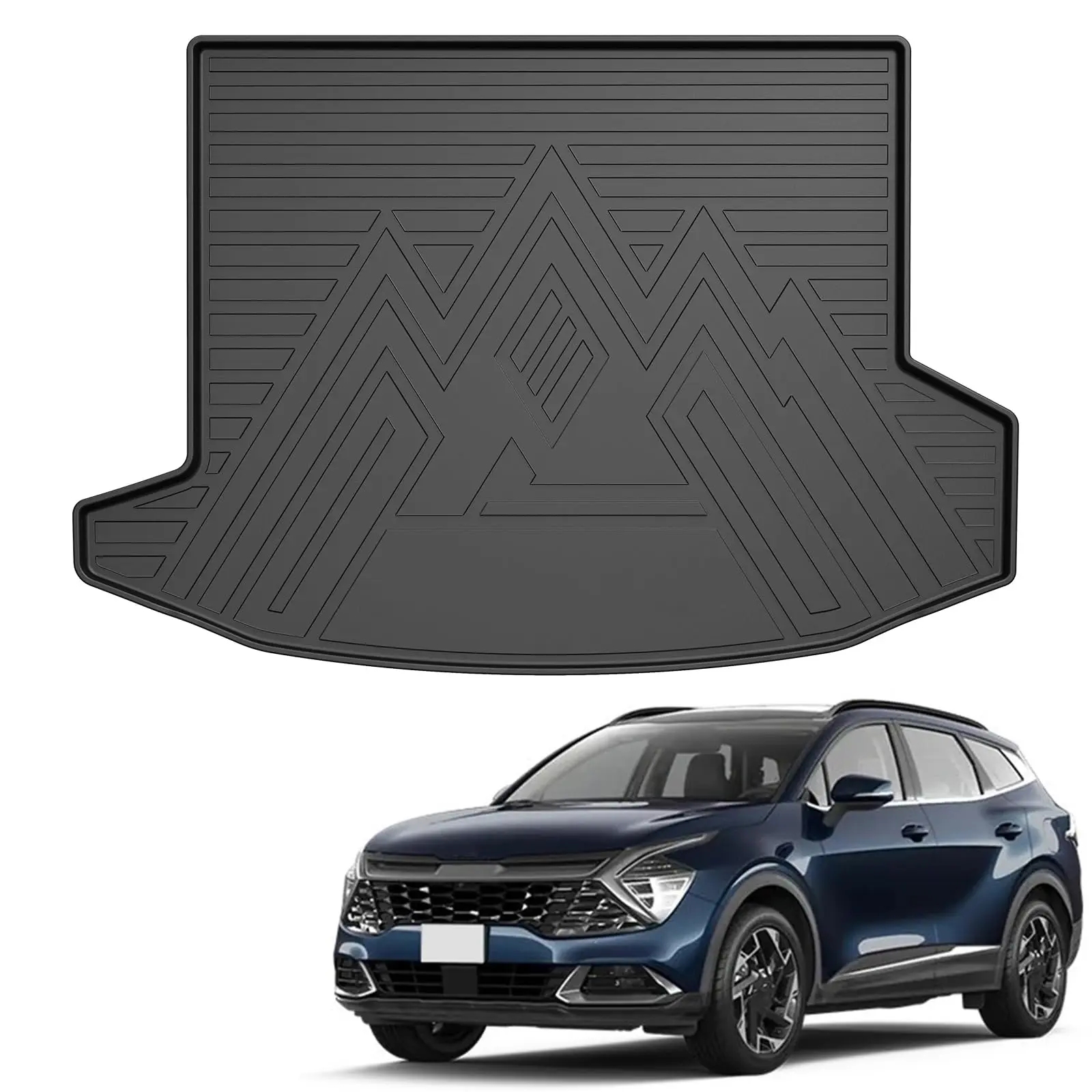 Garvee Trunk Mat Fit for Chevrolet Equinox Plus 2024, Garvee Car Trunk Protector All-Weather Rear Cargo Area Mat Protective Floor Mat for Equinox Plus 2024 & Equinox 2025
