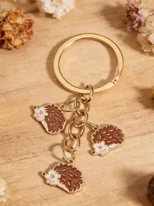 Cute Cartoon Hedgehog Keychain, Oil-Drop Animal Charm, Bag Pendant Accessory, Gift for Friends and Family, Memorial Present