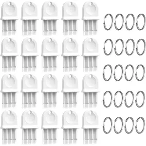 20pcs Toilet Paper Dispenser Keys Plastic Universal Paper Towel Dispenser Key Replacement with Keychain for Janitors Maintenance Professionals White
