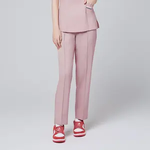 Zenir | Women's Line Banding Scrub Pants(A) - Soft Pink