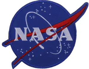 NASA Meatball Logo Patch – Official Hook & Loop Back (4-3/4" x 4-1/2")