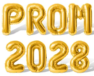 Letter Balloons - PROM 2028 16" Inch Alphabet Letters Foil Mylar Balloon Prom Party Banner