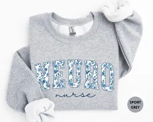 Neuro Nurse Sweatshirt, Floral Neuro ICU Nurse, Neurology Nurse Sweater, Brain Nurse Gift