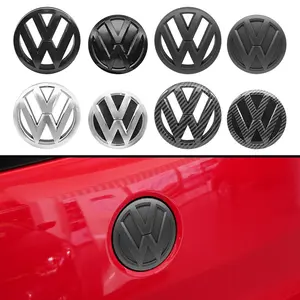 Car logo Volkswagen  Front Grille Rear Trunk sticker Cover Badge Hood Trunk Emblem logo For Volkswagen GTI Golf Polo 6 7 Passat VW CC Tiguan T-ROC Jetta Transporter T5 T6 2010-2020 sportvan Car Emblem Decal Car Decals Car Stickers Car Decorations