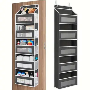 Over-the-Door Hanging Organizer with 5 Large Pockets | High-Capacity 60 lb Storage Bag | Space-Saving Bedroom/Bathroom/Closet/Dorm Organizer | Back-to-School Essentials, No Tools Required, Premium Non-Woven Pantry & Kitchen Storage