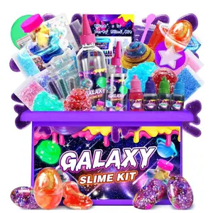 Mini Galaxy Slime Kit for Girls 6-12 – Butter, Foam & Crunchy Slime Set, Stress Relief Sensory Toy, Party Favors, Christmas & Easter Gift for Kids