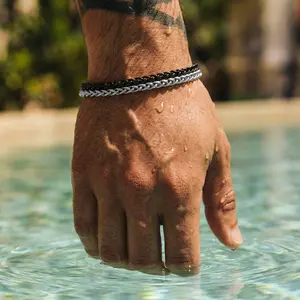 Galis Mens Bracelet - Stainless Steel, Non Tarnish Rope Chain Bracelets, Stylish Gift for Men, Dad, Husband, Boyfriend, Bestfriend