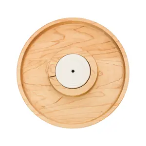 8" Maple Round Cracker Tray