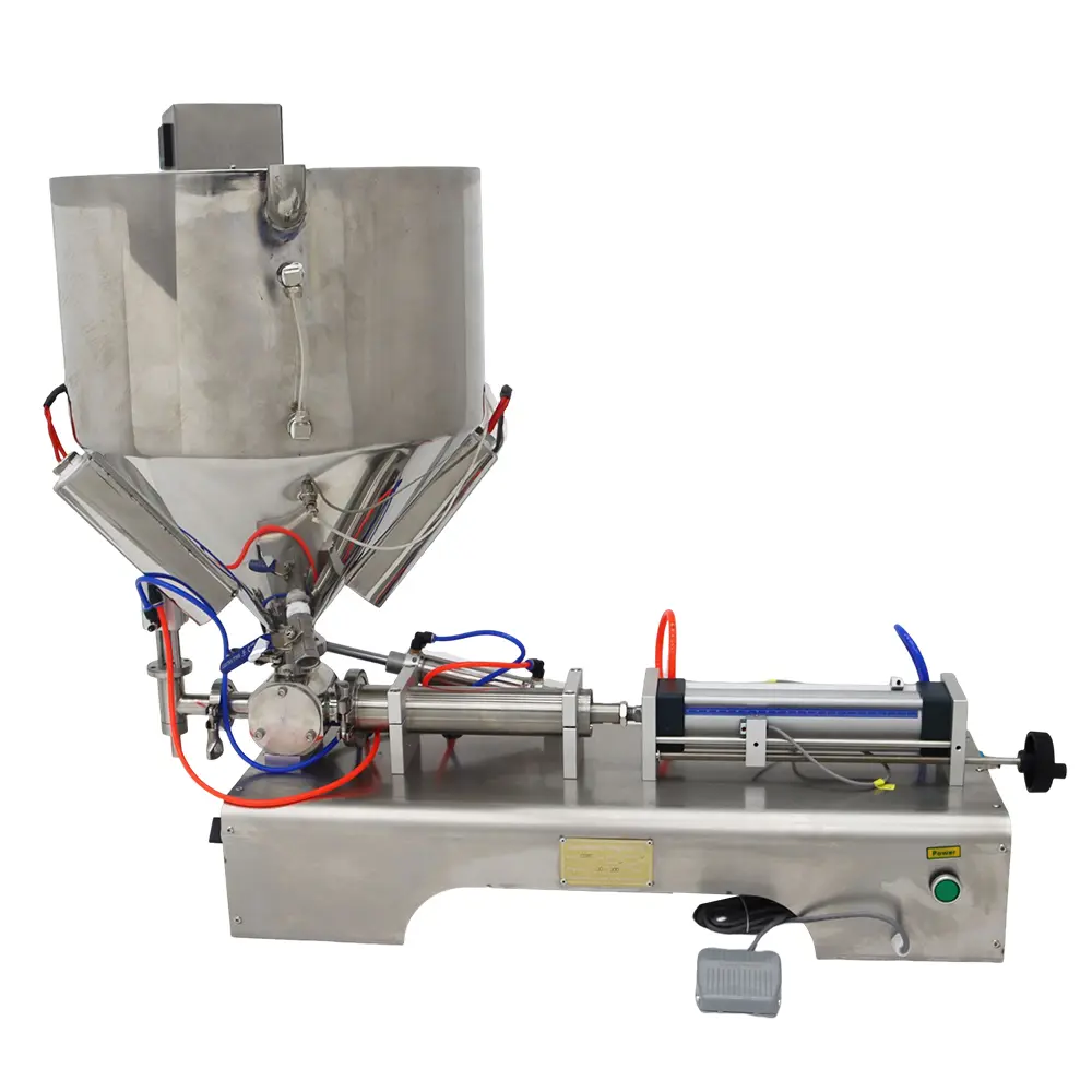 YOKOMA 110V 30-300ml Paste Liquid Filling Heating Machine Piston Filler Machine Pack Seal Piston Filler Bottle