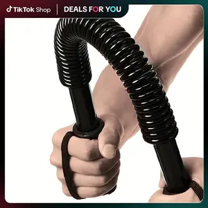 Arm Trainer -  Power Twister Bar Hand Grip Strengthener for Men, Upper Body Strength Training Bar for Chest, Forearm, Bicep & Toning Muscles with Hand Grips,Outdoorfun