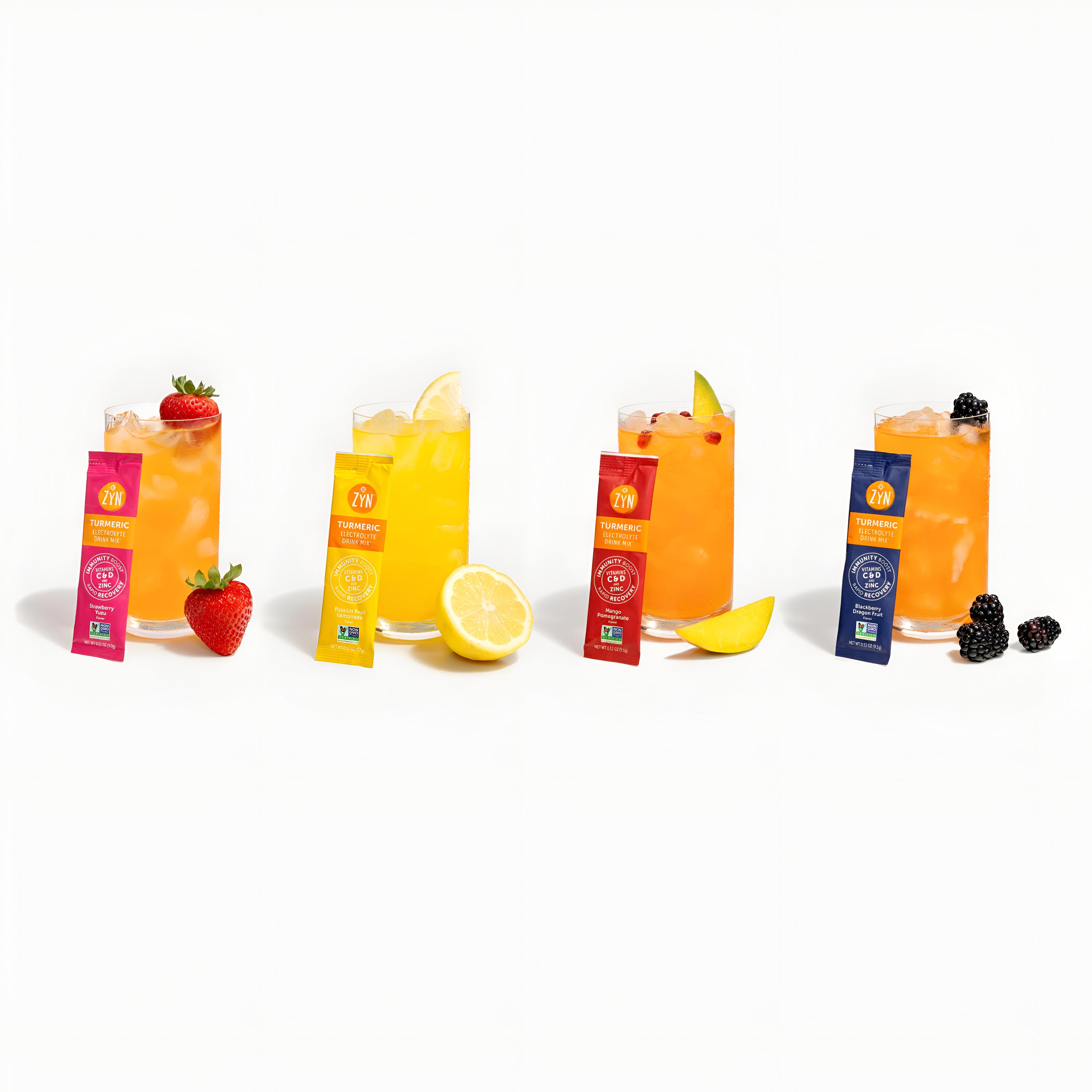 ZYN Turmeric Electrolyte Drink Mix - Variety Pack ZYN Turmeric Electrolyte Drink Mix - Variety Pack
