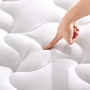 Cooling Mattress Topper  Mattress Pad, Quilted Fitted Mattress Cover, Machine Washable, Soft Fluffy Down Alternative, Deep Pocket 8~21 inch (White, )