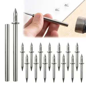 200PCS Double-Headed Skirting Nails Kit, Invisible Non-Marking Baseboard Fasteners with Installation Tools, No Drilling Damage-Free Wall Mounting for Trim Panels Furniture, Heavy Duty Carbon Steel
