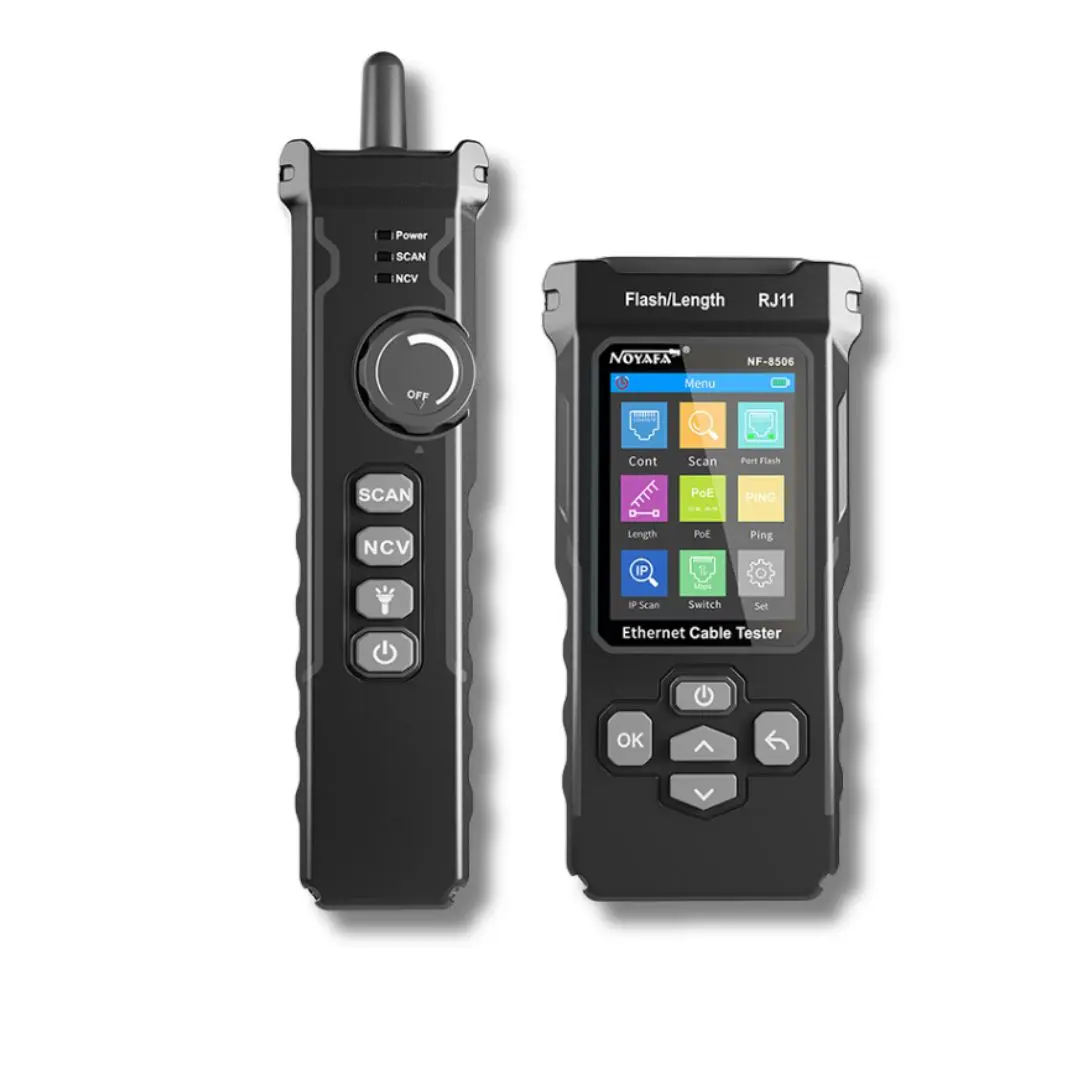 [Official] NOYAFA NF-8506 Cat5 / Cat5e / Cat6 / Cat6a Ethernet Cable Tracer & Tester with PoE / PING / Switch Testing, IP Scan, Port Flash, Cable Length Testing