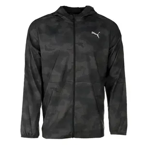 PUMA Mens Run Favorite Woven Jacket Athletic Outerwear Casual Moisture Wicking - Black