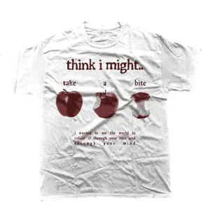 Think I Might Take A Bite Beabadoo T-shirt Premium Cotton Tee Timeless Cotton Tee Cool & Casual Shirt All-Use Unisex Bas Essential for All