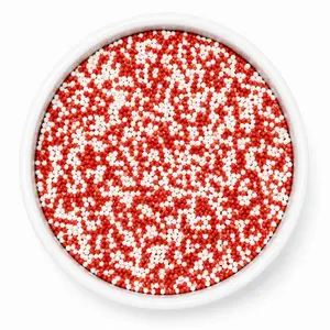 Red and White Dot Cake Nonpareil Mix