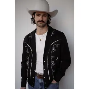 Bolero Men's Jacket Black and White