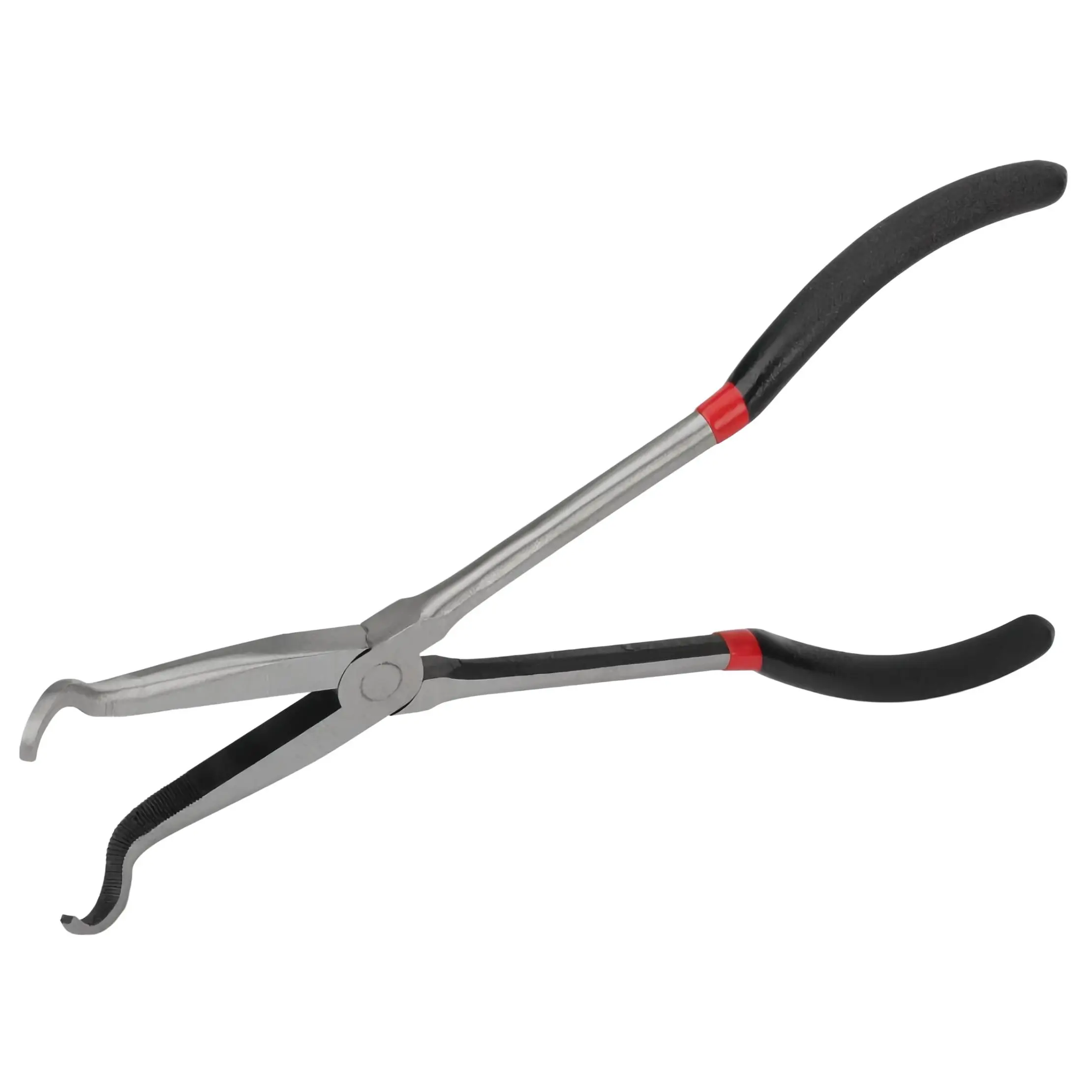 Carbon Steel Electrical Disconnect Pliers, 11 In Maintenance Tool with Serrated Jaws, Anti-Slip Handle for Mechanics in Narrow Spaces